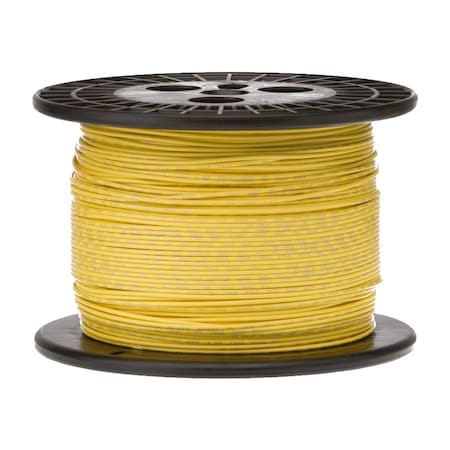 14 AWG Gauge UL1007 Stranded Hook-Up Wire, 300V, 0.0641 Diameter, Yellow, 1000' Length